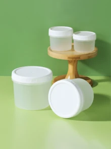 可重复使用的防漏酸奶布丁罐，带翻盖 - 用于隔夜燕麦片、酸奶、冰淇淋、谷物和水果布丁的容器，节省空间的圆柱形设计，防漏食品储存，乳制品保管器，光滑的容器外观