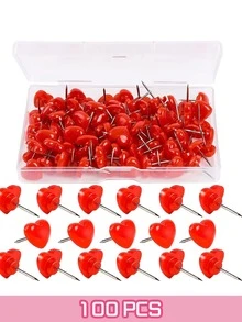 Finego 20/50 Pcs Multicolor Heart Shape Push Pins, Thumb Tacks,Suitable For Cork Board,Wall Hanging, Bulletin Board, Christmas Decoration, Holiday Gifts, Valentine's Day Gifts,Back To School,School Supplies - Multicolor - View 15