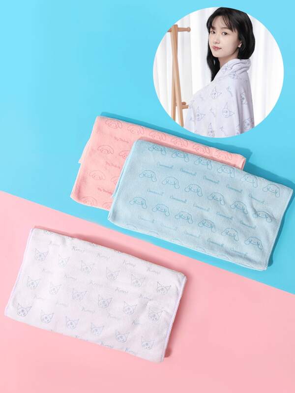 Sanrio Characters Series Microfiber Towel Set: Ultra Soft, Quick Drying, Highly Absorbent Bathroom Towels With Cute Cartoon Designs (Strawberry Shortcake, My Melody, And More), Approximately 70cm X 140cm Size, Ideal For Home And Travel Use, Official High-Quality Polyester Fiber, Suitable For All Ages, Perfect Gift For Sanrio Fans, Available In Single Towel (Random DesignUpgrade Your Towel Collection With Sanrio's Magic And Comfort