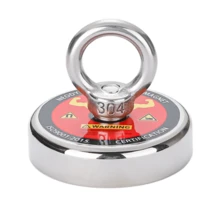 Magneti da pesca con forza di trazione di 300 libbre, diametro 2,36 pollici (60 mm), adatti per la pesca nei fiumi e la pesca con magneti, set di magneti al neodimio