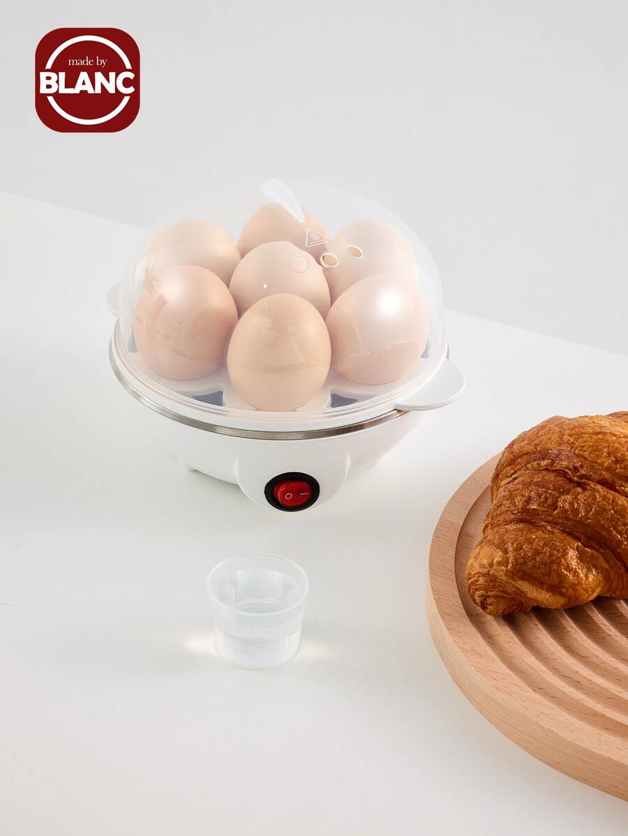 快速煮蛋器，7 个鸡蛋容量电动煮蛋器，适用于煮鸡蛋、水煮蛋、炒蛋或煎蛋卷，具有自动关闭功能 - 美国插头 - 白色 - 查看 1