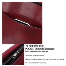 New Women Leather Handbag Shoulder Crossbody Bag Tote Satchel Handbag For Christmas Gifts(Red) - 紅色 - 查看 9