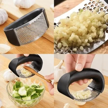 SOKANY Stainless Steel Garlic Press, Garlic Press Rocker, Anti-Rust, Can Be Cleaned In The Dishwasher, Professional Garlic Chopper Tools, Handle Garlic Chopper Kitchen Tools