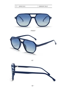 1 pieza Gafas de piloto con doble puente de moda para hombre, adecuadas para conducir, viajar, casual, vacaciones, actividades al aire libre y uso diario. Montura ligera de TR, minimalista y con estilo. de verano para playa, vacaciones, exterior y viajes