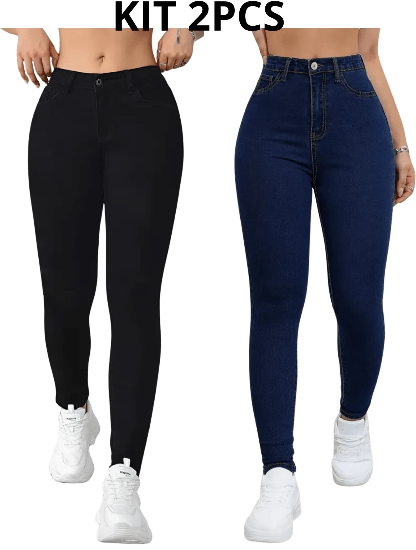 Kit 3 Skinny Jeans Comfortable Premium Butt Lifting Modeling - Nhiều màu - Xem 1