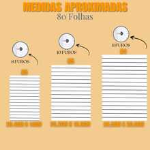 Caderno de Discos Inteligente Capa Dura em Courino Pautado  Anotações Planejamento Notas Papelaria Fofa - Refil Branco Pautado - Visão 6