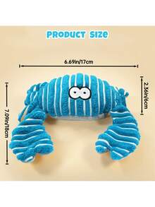 PETSIN 乌龟狗咬胶玩具，海洋动物狗咬胶玩具，幼犬出牙卡通吱吱叫狗玩具，可爱毛绒狗玩具，适合小型中大型犬和猫的狗互动玩具