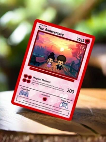 6pcs/10pcs/20pcs TCG Customized Anniversary Card, Size 3.46X2.48 Inches, Customized Pocket Monsters Card, Pocket Monsters Gift, Pocket Monsters Card,Anniversary Gift, Valentine's Day Gift, TCG Card Album Collection, Date Gift, Personalized Gift, Birthday Gift, Interior Decoration, Living Room,Decoration,Printed With Photos Of You And Your Lover - Multicolor - View 6