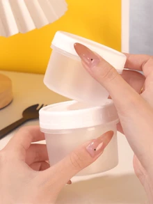 可重复使用的防漏酸奶布丁罐，带翻盖 - 用于隔夜燕麦片、酸奶、冰淇淋、谷物和水果布丁的容器，节省空间的圆柱形设计，防漏食品储存，乳制品保管器，光滑的容器外观