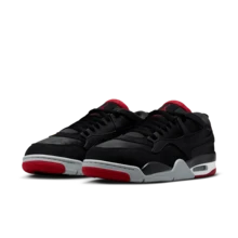 Jordan 4  "Bred/Black/Varsity Red" Comfortable Versatile Anti-Slip Durable Low-Top Retro Basketball Shoes Unisex Black FQ7939-061 - Black - View 1