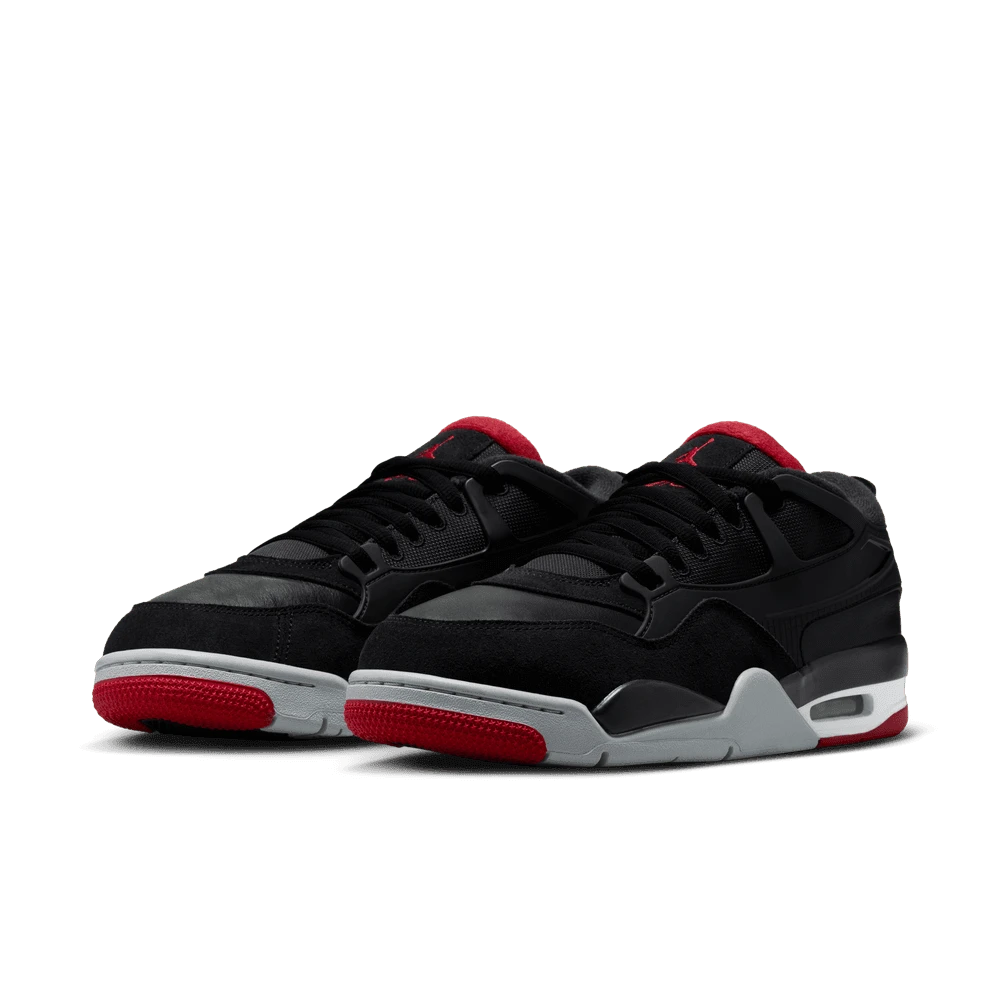 Jordan 4 "Bred/Black/Varsity Red" Comfortable Versatile Anti-Slip Durable Low-Top Retro Basketball Shoes Unisex Black FQ7939-061 - Black - View 1