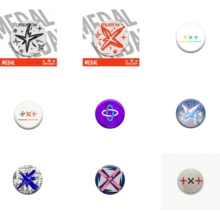 1pc/2pcs, Diameter 58MM, Highly Attractive, Interesting, TXT Boy Group Gossip Star Shiny Brooch Made Of High-Quality Metal Material. Ins Style Design, Red And Black Two-Color Pattern, Round Appearance, With Stars, Roses And Other Details, Can Be Used As A Decoration On Clothing Or Bags. Suitable For Daily Matching, Can Also Be Used As A Gift For Fans To Celebrate Related Activities. - Multicolor - View 1