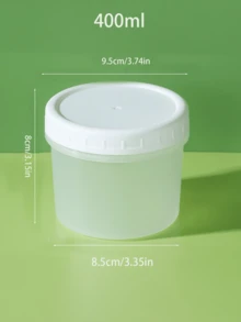 可重复使用的防漏酸奶布丁罐，带翻盖 - 用于隔夜燕麦片、酸奶、冰淇淋、谷物和水果布丁的容器，节省空间的圆柱形设计，防漏食品储存，乳制品保管器，光滑的容器外观