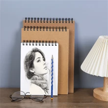 1 pièce Carnet de croquis de peinture classique, papier vierge, reliure spirale à rabat, 30 paquets, carnet de croquis, papier de peinture et d'écriture pour adultes, cadeau de Halloween/Noël/Nouvel An/Pâques pour débutants