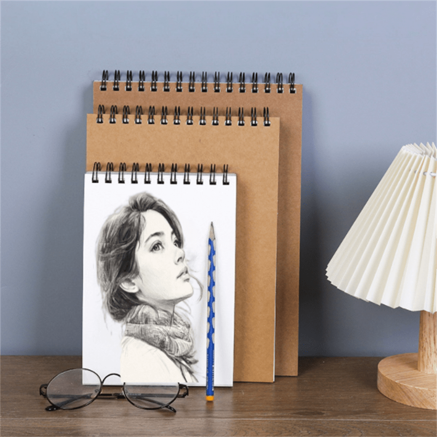 1pc Classical Painting Sketchbook, Blank Paper, Flip Up Spiral Binding Sketchbook, 30 Packs, Art Sketchbook, Art Painting Writing Paper, Adult Beginner Halloween/Christmas/New Year/Easter Gift