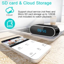 2-In-1 Miniature Camera, Mini Wireless Alarm Clock Camera, 120° 1080P HD Miniature Camera, Loop Recording, Supports Remote Motion Detection And Night Vision Functions As Well As Remote Monitoring. (Equipped With A 32 GB Or 16 GB Memory Card) - Video Recorder + 32 Memory Cards - View 6