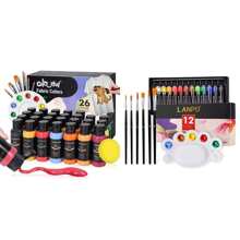 Ensemble de peinture tissus vibrant de 14 couleurs avec pinceaux, palette et planche à dessin - 14/26 couleurs, chaque tube de 30ml/1,01oz, pigment riche, parfait pour les artistes, les artisans, les étudiants, produits artisanaux, peinture sur vêtements, ensemble de peinture acrylique pour tissus, 12/24 couleurs, ensemble de peinture pour tissus de 12ml/0,4oz, rentrée scolaire, fournitures scolaires