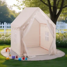 Tent Crawl For Boys Girls Play Tent, Portable & Foldable Tents, Indoor Outdoor Tent Playhouse, Ideal Holiday Family Party Gift, Light Not Included - Maroon - View 6