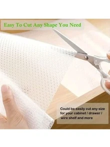 1 Roll Daisy Shelf Liner For Kitchen Cabinets,Non-Adhesive Drawer Liner,Non-Slip Refrigerator Liner,EVA Waterproof Fridge Pad Cupboard Mat Easy Placemats.,Storage,Kitchen Organiser,Organizer,Kitchen Items,Room Decor,Home Decor. - White - View 5