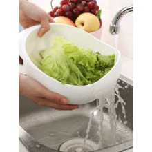 1 cái Dụng cụ vo gạo, rổ lọc, bát nhựa rửa gạo, rổ đựng rau củ quả, phụ kiện nhà bếp, quà tặng dụng cụ nhà bếp không thể thiếu cho đầu bếp tại gia, lưu trữ tiết kiệm không gian cho dụng cụ sắp xếp nhà bếp, ý tưởng quà tặng nhà bếp Giáng sinh - Một cỡ - Xem 10