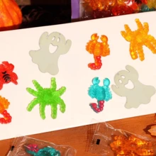 10/20/30pcs Wooden Ghost Shape DIY Crafts - With 10m Long Rope, Unfinished Wood Cutouts Suitable For Painting, Graffiti Art, Halloween Hanging Decor - Apricot - View 7