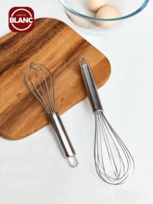 3 件套烹饪用打蛋器，不锈钢打蛋器，用于混合、打发、搅拌，增强版气球丝打蛋器套装，重返校园 - 銀色 - 查看 5