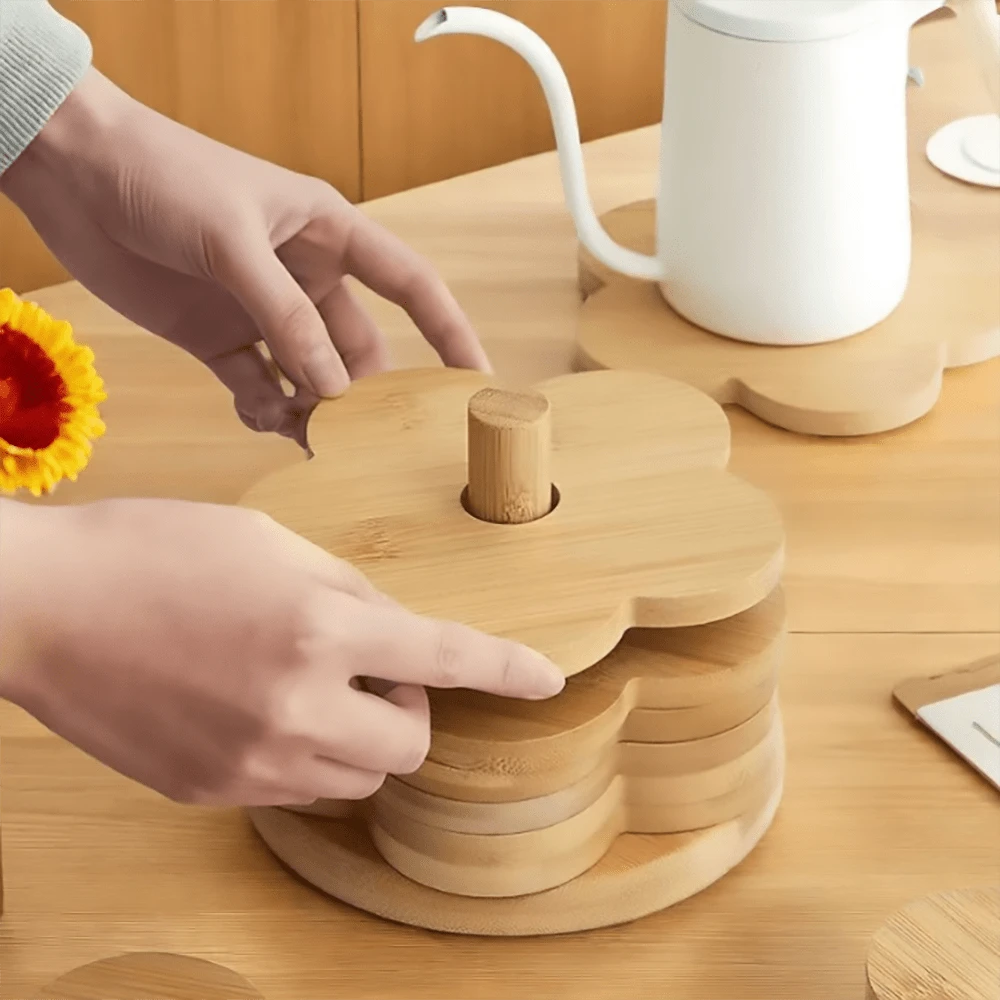 Posavasos de estilo japonés, adecuado para cocina, comedor, sala de estar, salvamanteles de cocina 12CM/4.7in - Albaricoque - Ver 1