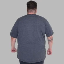 Men's Plus Size Motivation Focus Shirt T-Shirt - Dark Grey - View 2