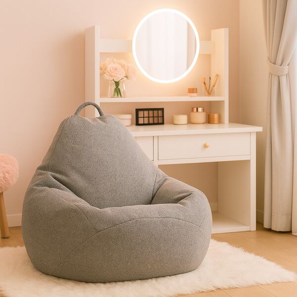 Large Bean Bag Chair Cover Sofa Color Simple Design Indoor Lazy Lounger Cover For Adults And Kids With No Filling