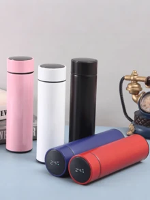 1pc Stainless Steel Vacuum Insulated Coffee Mug, Portable Vacuum Cup, Minimalist Business Gift Cup, Suitable For Tea And Drinks, Suitable For Couples, Intimate Gift, Suitable For Anniversary, Wedding, Holiday, Back To School, Christmas Gift - Light Yellow - View 5