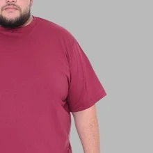 Men's Plus Size Motivation Focus Shirt T-Shirt - Maroon - View 3