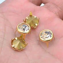 50颗/包 10毫米尖底章鱼水钻，可用于DIY服装、鞋子、包包、裙子、发饰、手工串珠首饰 - 彩色 - 查看 5