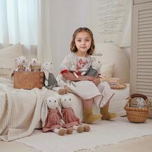 INS Nordic Home 1pc Forest Rabbit Plush Animal Doll, Fabric Stuffed Doll Gift For Boys And Girls Birthday, Room Decor For Boys, Animals, Boys Room, Girls Room, Pink, Plush Animal, Gift