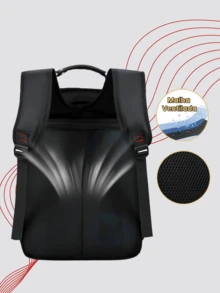 Mochila Executiva Para Notebook Reforçada Com 4 Zíperes e Alça Reforçada Unissex - Azul - Visão 3