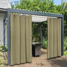2pcs Outdoor Curtains, Suitable For Patio, Porch, Gazebo, UV-Resistant And Fade-Proof, Provide Shading And Privacy Decoration Function - Dark Grey - View 7