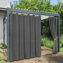 2pcs Outdoor Curtains, Suitable For Patio, Porch, Gazebo, UV-Resistant And Fade-Proof, Provide Shading And Privacy Decoration Function - Dark Grey - View 16