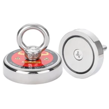 Magneti da pesca con forza di trazione di 300 libbre, diametro 2,36 pollici (60 mm), adatti per la pesca nei fiumi e la pesca con magneti, set di magneti al neodimio