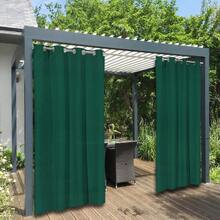 2pcs Outdoor Curtains, Suitable For Patio, Porch, Gazebo, UV-Resistant And Fade-Proof, Provide Shading And Privacy Decoration Function - Dark Grey - View 1