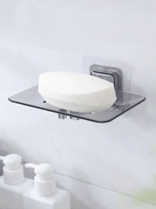 Acrylic Drainage Soap Dish, Wall Mounted Adhesive Soap Holder, Plastic Soap Box For Bathroom, Crystal Model Drainage Soap Box, Wall Mounted Soap Box, Non-Waterlogged Soap Holder, Soap Tray, Soap Holder, Soap Box Soap Box