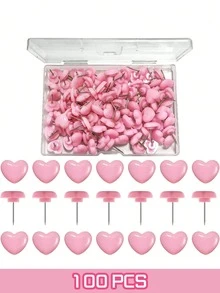 Finego 20/50 Pcs Multicolor Heart Shape Push Pins, Thumb Tacks,Suitable For Cork Board,Wall Hanging, Bulletin Board, Christmas Decoration, Holiday Gifts, Valentine's Day Gifts,Back To School,School Supplies - Multicolor - View 18