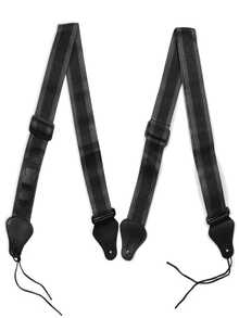 1/2pcs Adjustable Simple Guitar Strap - Gray, High-Quality And Stylish, Durable Fabric, Minimalist Design, Sturdy Structure, Classic Guitar Strap, Suitable For Electric, Acoustic And Bass Guitars - Includes Detachable Pick, Gift Set For Bass And Electric Guitarists