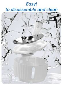 Cat Water Fountain Wireless Automatic - Smart Motion Sensor Pet Dispenser - 2.8L/94oz Cat & Dog Water Bowl - Rechargeable Battery