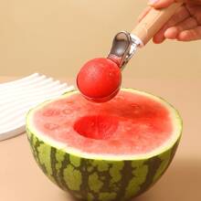 1pc Stainless Steel Ice Cream Scoop Ice Cream Scoop Fruit Scoop Thickened For Easy Cleaning Ice Cream Scoop Ice Cream Scoop Scoop - Silver - View 7