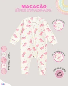 Girl 3-Piece Baby Romper Kit With Zipper 100% Cotton Printed Newborn Winter Layette 0 To 9 Months - 彩色 - 查看 3