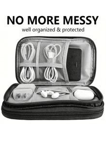 1 件防水电子收纳袋，多层固定收纳袋，多拉链便携式收纳袋 - 非常适合 U 盘、硬盘、耳机、波西米亚风