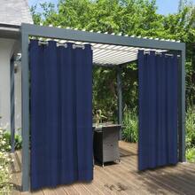 2pcs Outdoor Curtains, Suitable For Patio, Porch, Gazebo, UV-Resistant And Fade-Proof, Provide Shading And Privacy Decoration Function - Dark Grey - View 5