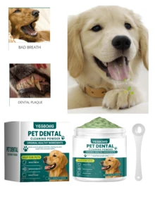 1pc/100g 狗狗牙齿清洁粉，均衡配方，消除口臭，小苏打宠物牙粉，减少口臭和牙垢，牙膏替代品，适用于宠物口腔护理，深层清洁食物残渣，温和去除软牙菌斑，不损伤牙釉质，保持宠物牙齿清洁健康 - 彩色 - 查看 2