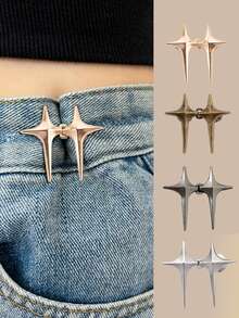 4 件套星形可拆卸腰带扣，可调节腰夹，适用于牛仔裤、裙子、裤子、街头 - 彩色 - 查看 19