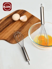 3 件套烹饪用打蛋器，不锈钢打蛋器，用于混合、打发、搅拌，增强版气球丝打蛋器套装，重返校园 - 銀色 - 查看 6