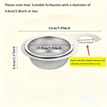 1 buc. Coș de filtrare pentru chiuvetă din oțel inoxidabil - Design detașabil cu gât de lebădă și raft de scurgere suspendat, fără contact cu alimentele, curățare și depozitare eficiente pentru chiuveta de bucătărie, durabil și elegant modern